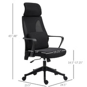Aosom Office Chair High Back Ergonomic Executive Office Chair with Massage Lumbar Support