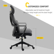 Aosom Office Chair High Back Ergonomic Executive Office Chair with Massage Lumbar Support