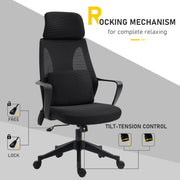 Aosom Office Chair High Back Ergonomic Executive Office Chair with Massage Lumbar Support