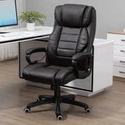 Aosom Office Chair High Back Executive Faux Leather Massage Office Chair with 6-Point Vibration and Swivel Seat - Available in 2 Colours