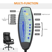 Aosom Office Chair High Back Executive Faux Leather Massage Office Chair with 6-Point Vibration and Swivel Seat - Available in 2 Colours