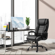 Aosom Office Chair High Back Executive Faux Leather Massage Office Chair with 6-Point Vibration and Swivel Seat - Available in 2 Colours