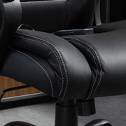 Aosom Office Chair High Back Executive Faux Leather Massage Office Chair with 6-Point Vibration and Swivel Seat - Available in 2 Colours