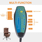 Aosom Office Chair Micro Fiber Massage Office Chair with 6-Point Vibration - Available in 3 Colours