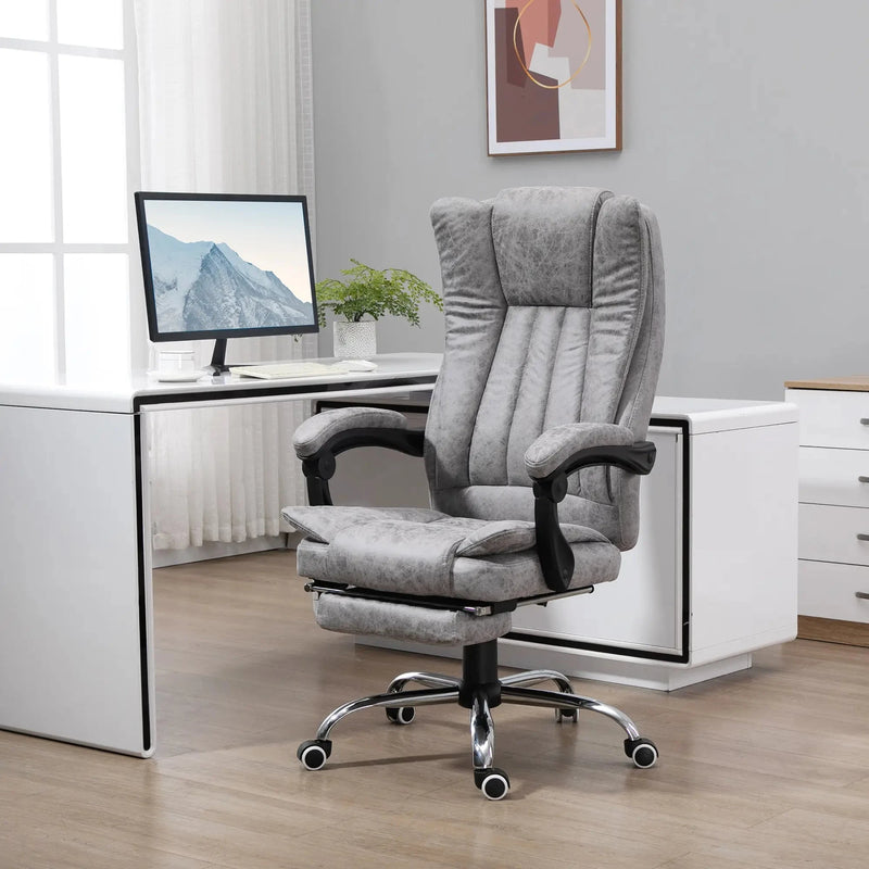 Aosom Office Chair Micro Fiber Massage Office Chair with 6-Point Vibration - Available in 3 Colours