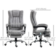 Aosom Office Chair Micro Fiber Massage Office Chair with 6-Point Vibration - Available in 3 Colours