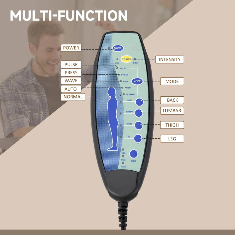 Aosom Office Chair Micro Fiber Massage Office Chair with 6-Point Vibration - Available in 3 Colours