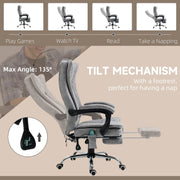 Aosom Office Chair Micro Fiber Massage Office Chair with 6-Point Vibration - Available in 3 Colours