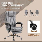 Aosom Office Chair Micro Fiber Massage Office Chair with 6-Point Vibration - Available in 3 Colours