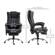 Aosom Office Chair Micro Fiber Massage Office Chair with 6-Point Vibration - Available in 3 Colours