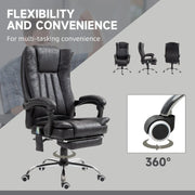Aosom Office Chair Micro Fiber Massage Office Chair with 6-Point Vibration - Available in 3 Colours
