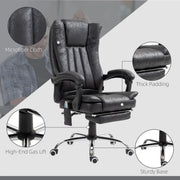 Aosom Office Chair Micro Fiber Massage Office Chair with 6-Point Vibration - Available in 3 Colours