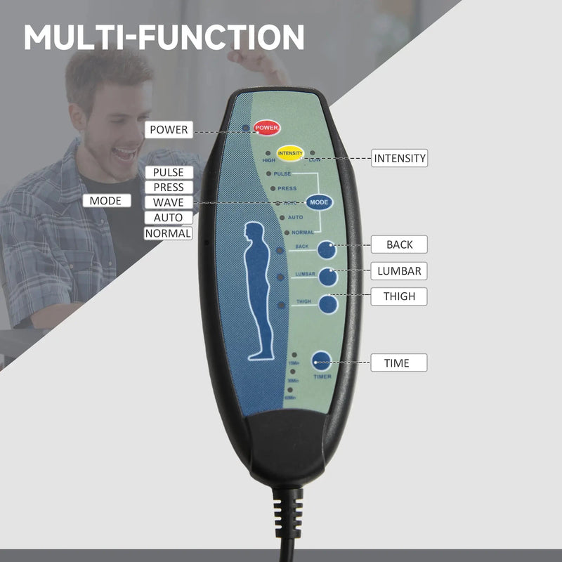 Aosom Office Chair Micro Fiber Massage Office Chair with 6-Point Vibration - Available in 3 Colours