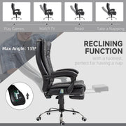 Aosom Office Chair Micro Fiber Massage Office Chair with 6-Point Vibration - Available in 3 Colours