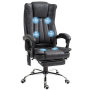 Aosom Office Chair Micro Fiber Massage Office Chair with 6-Point Vibration - Available in 3 Colours