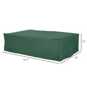 Aosom Outdoor Cover Medium Water-Resistant Outdoor Patio Furniture Set Cover in Green - Available in 3 Sizes