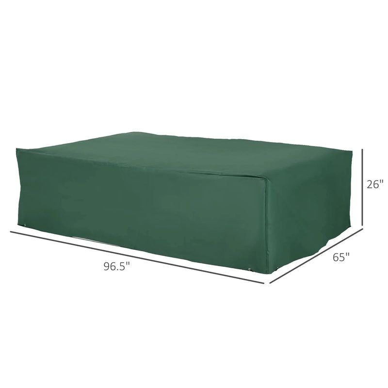 Aosom Outdoor Cover Medium Water-Resistant Outdoor Patio Furniture Set Cover in Green - Available in 3 Sizes