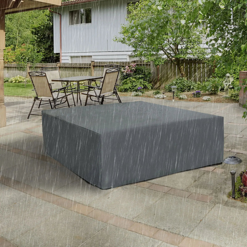 Aosom Outdoor Cover Patio Furniture Waterproof Cover for Lounge in Grey