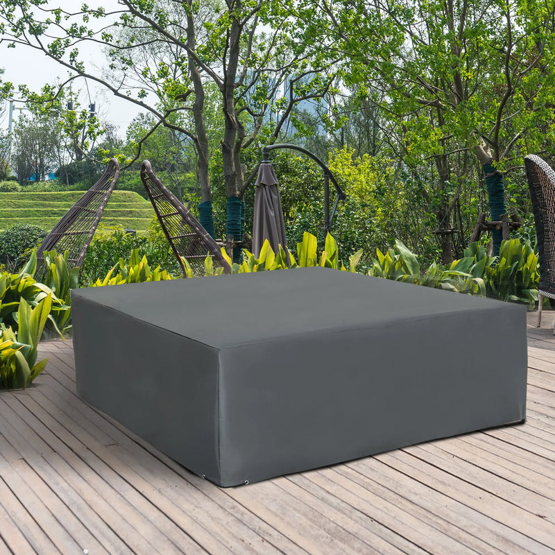 Aosom Outdoor Cover Patio Furniture Waterproof Cover for Lounge in Grey