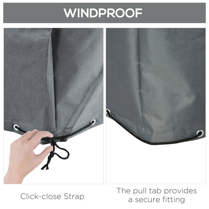 Aosom Outdoor Cover Patio Furniture Waterproof Cover for Lounge in Grey