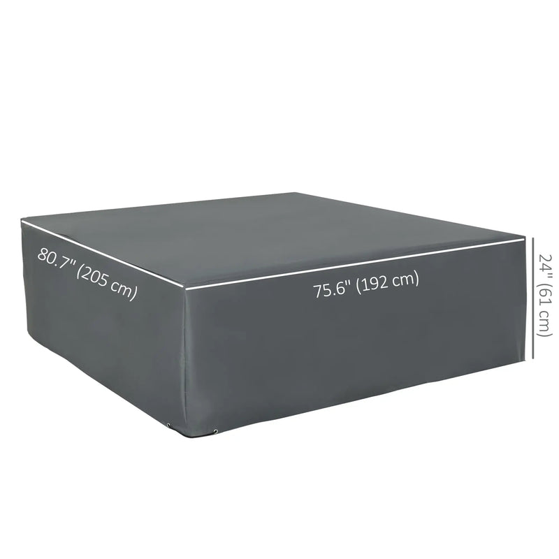 Aosom Outdoor Cover Patio Furniture Waterproof Cover for Lounge in Grey