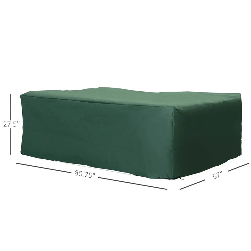 Aosom Outdoor Cover Small Water-Resistant Outdoor Patio Furniture Set Cover in Green - Available in 3 Sizes