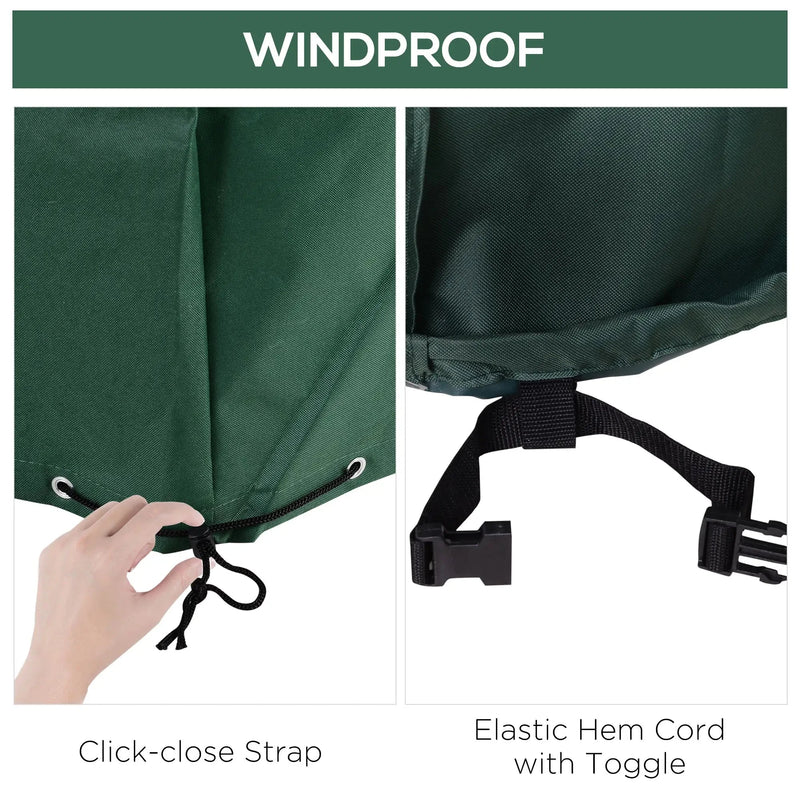 Aosom Outdoor Cover Water-Resistant Outdoor Patio Furniture Set Cover in Green - Available in 3 Sizes