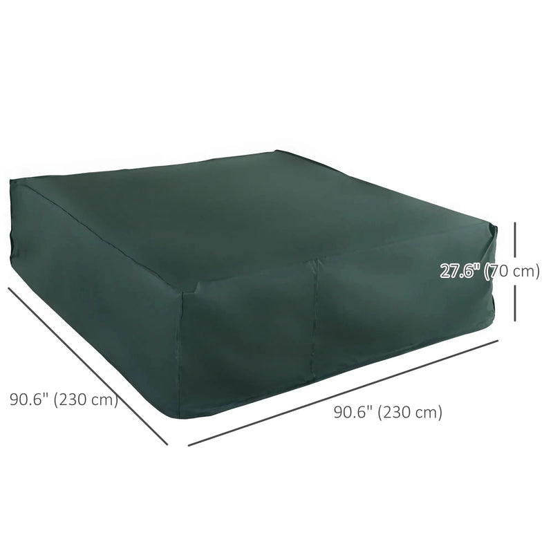 Aosom Outdoor Cover Water-Resistant Outdoor Patio Furniture Set Cover in Green - Available in 3 Sizes