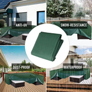 Aosom Outdoor Cover Water-Resistant Outdoor Patio Furniture Set Cover in Green - Available in 3 Sizes