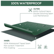 Aosom Outdoor Cover Water-Resistant Outdoor Patio Furniture Set Cover in Green - Available in 3 Sizes