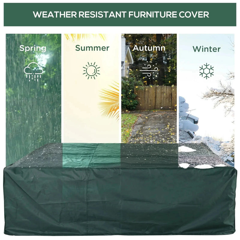 Aosom Outdoor Cover Water-Resistant Outdoor Patio Furniture Set Cover in Green - Available in 3 Sizes