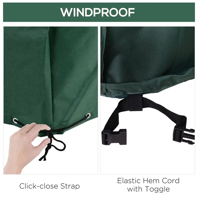 Aosom Outdoor Cover Water-Resistant Outdoor Patio Furniture Set Cover in Green - Available in 3 Sizes