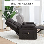 Aosom Recliner Faux Leather Upholstered Power Lift Recliner Chair - Available in 3 Colours