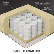 Aosom Recliner Faux Leather Upholstered Power Lift Recliner Chair - Available in 3 Colours