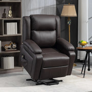 Aosom Recliner Faux Leather Upholstered Power Lift Recliner Chair - Available in 3 Colours
