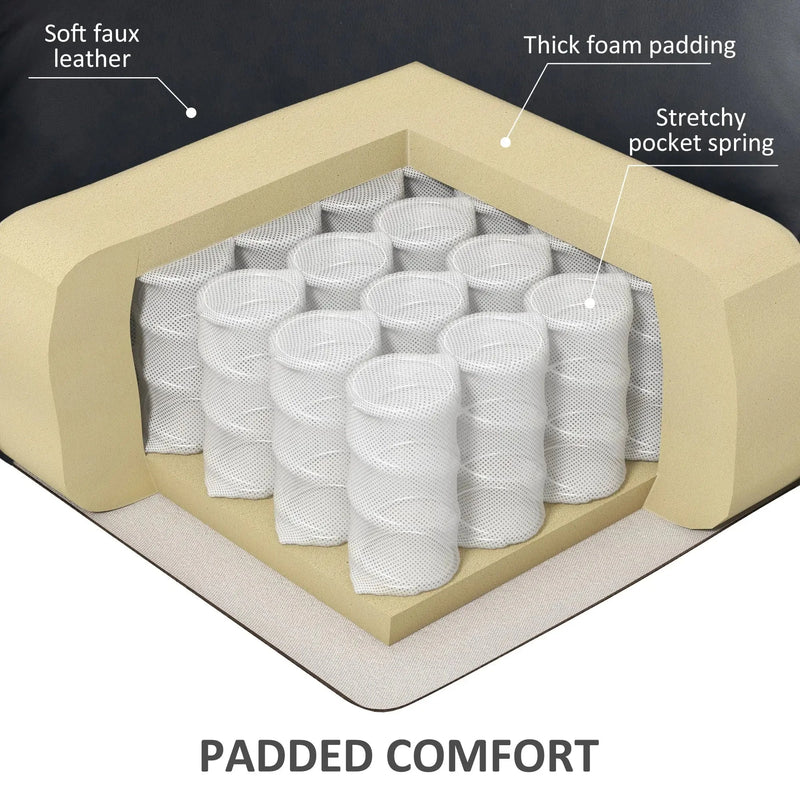 Aosom Recliner Faux Leather Upholstered Power Lift Recliner Chair - Available in 3 Colours