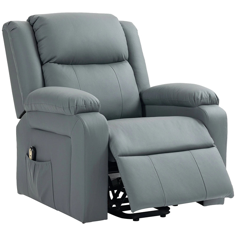 Aosom Recliner Faux Leather Upholstered Power Lift Recliner Chair - Available in 3 Colours