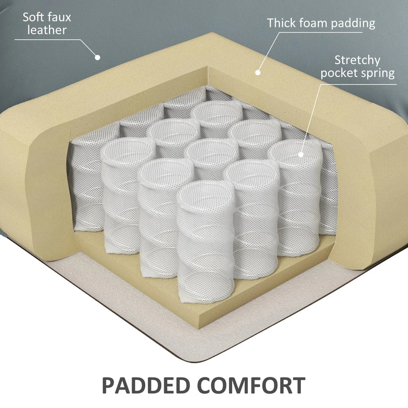 Aosom Recliner Faux Leather Upholstered Power Lift Recliner Chair - Available in 3 Colours