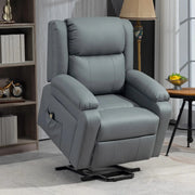 Aosom Recliner Faux Leather Upholstered Power Lift Recliner Chair - Available in 3 Colours