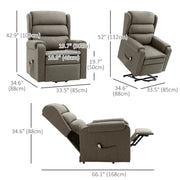 Aosom Recliner Lift Power Recliner Chair - Available in 3 Colours