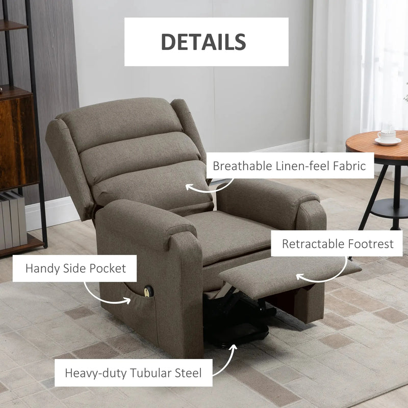 Aosom Recliner Lift Power Recliner Chair - Available in 3 Colours