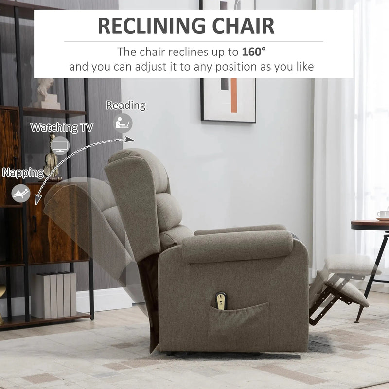 Aosom Recliner Lift Power Recliner Chair - Available in 3 Colours