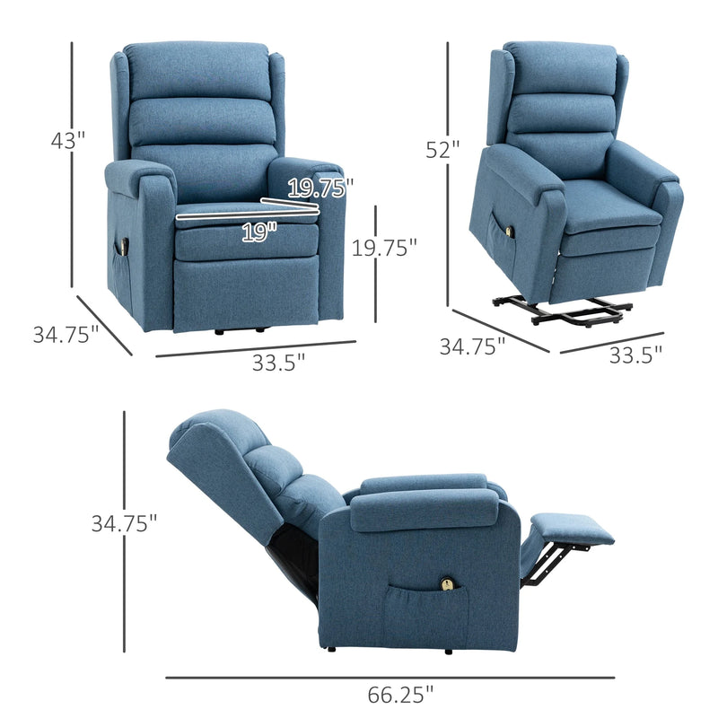Aosom Recliner Lift Power Recliner Chair - Available in 3 Colours