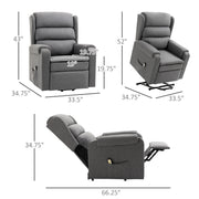 Aosom Recliner Lift Power Recliner Chair - Available in 3 Colours