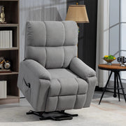 Aosom Recliner Microfibre Upholstered Power Lift Recliner Chair in Grey