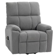 Aosom Recliner Microfibre Upholstered Power Lift Recliner Chair in Grey