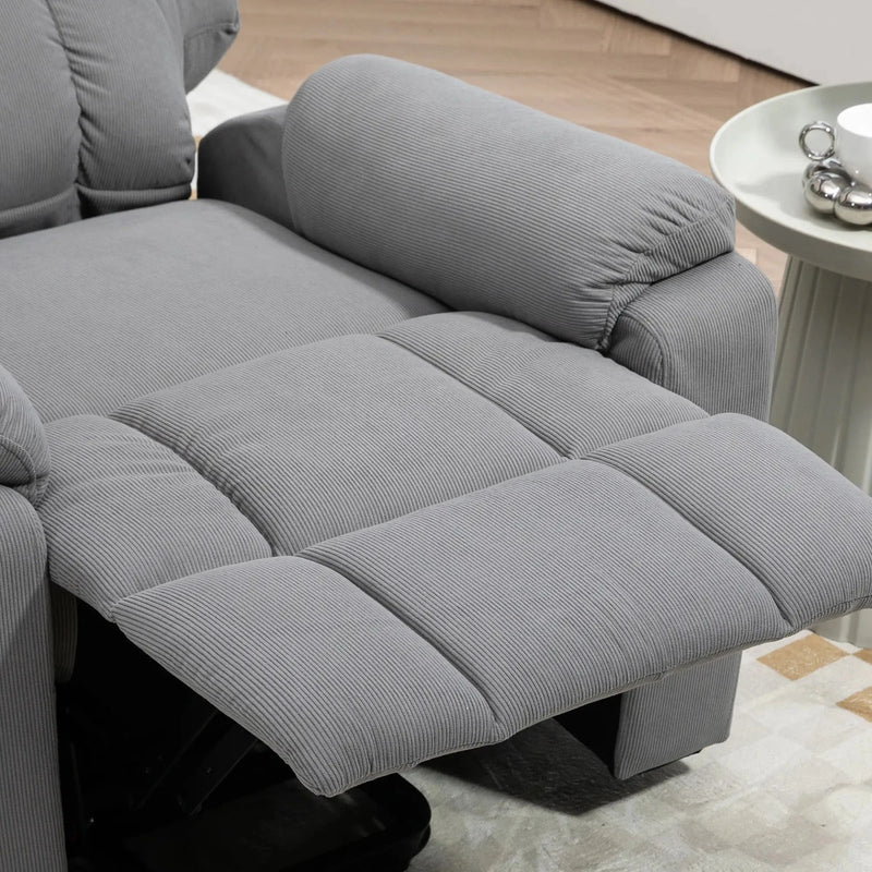 Aosom Recliner Microfibre Upholstered Power Lift Recliner Chair in Grey
