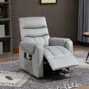 Aosom Recliner Power Massage Lift Recliner Chair with 8 Vibration Points in Grey