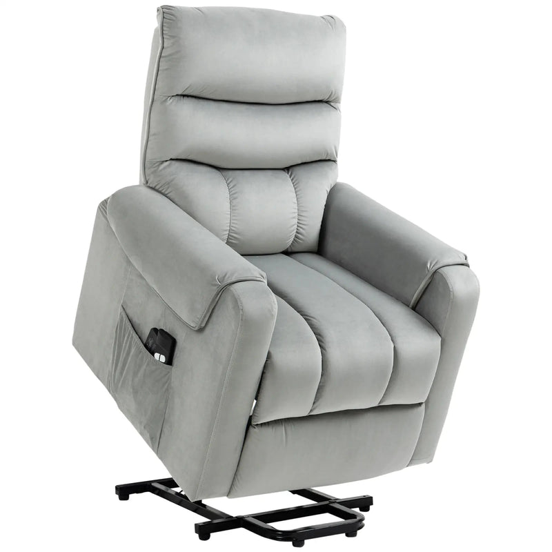 Aosom Recliner Power Massage Lift Recliner Chair with 8 Vibration Points in Grey