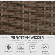 Aosom Sectional 3 Piece Modern Outdoor Patio Hand Woven Rattan Wicker Sectional Sofa with Coffee Table - Available in 2 Colours